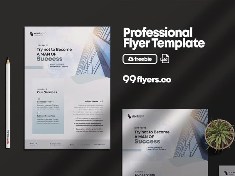 Clean Corporate Flyer Template PSD