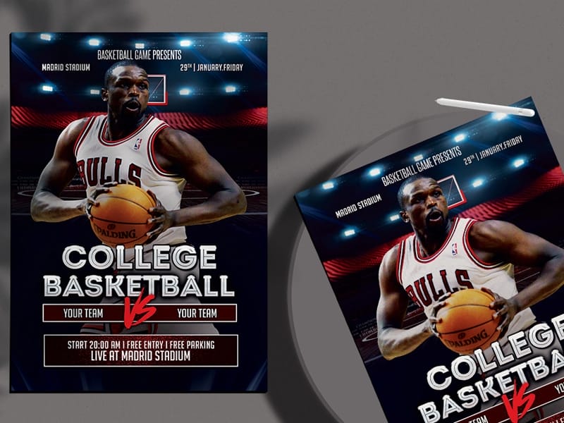 College Basketball Flyer Template