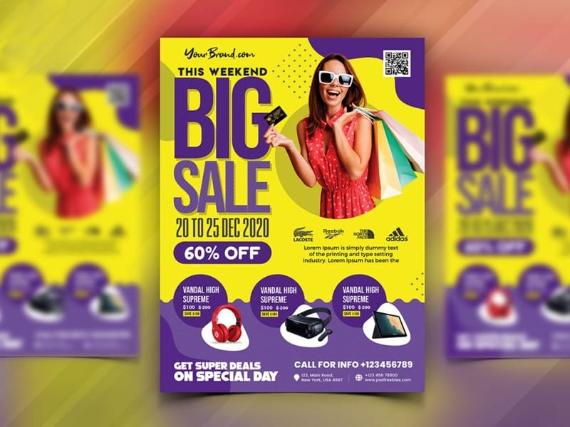 Colorful Big Sale Flyer Template