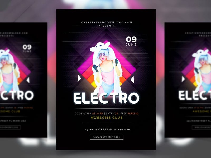 Elector Music Night Party Flyer