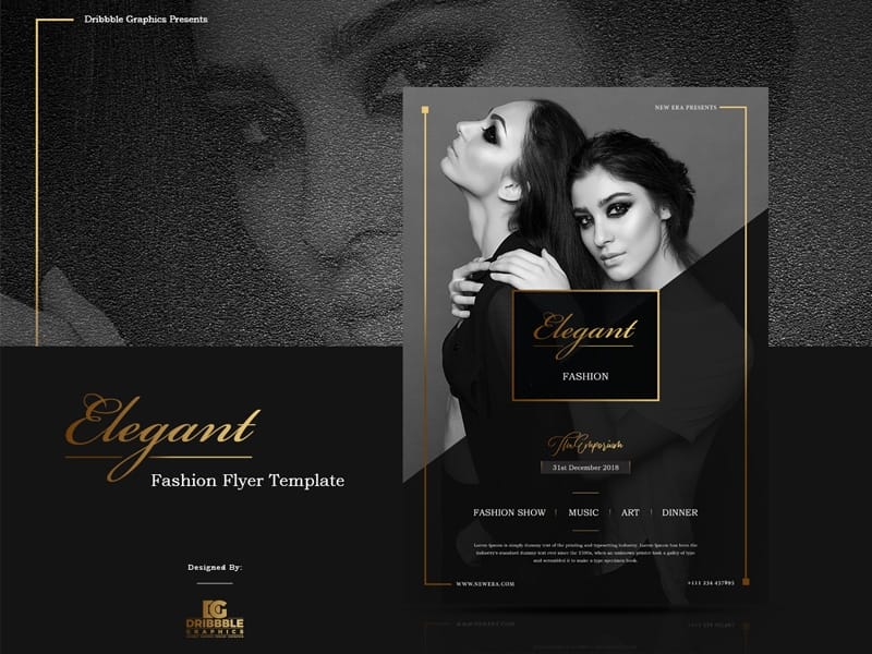 Elegant Fashion Flyer Template PSD