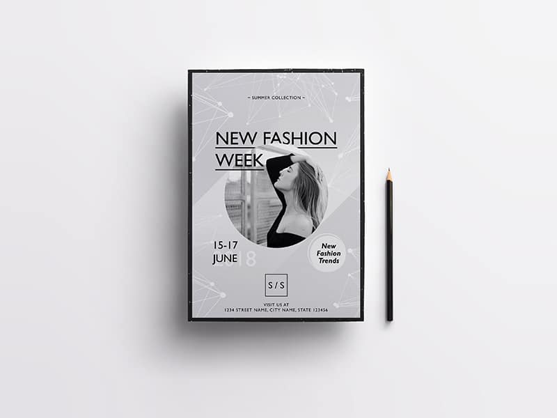 Fashion Week Flyer Template PSD