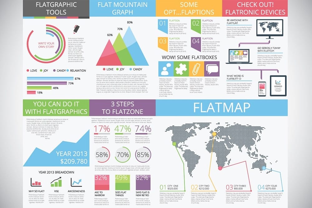 25 Best Free Infographic Elements 1 Flat Infographic Templates