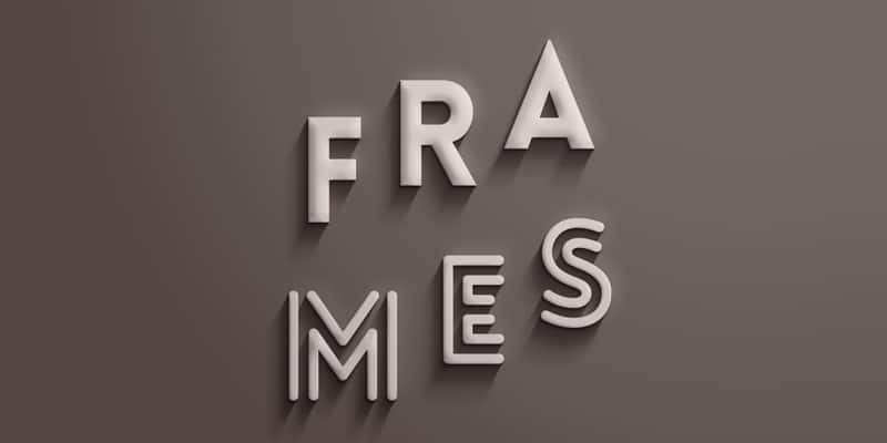 Frames Text Effect PSD