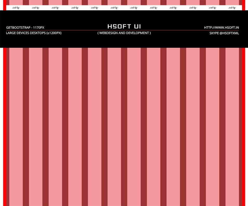 Free 12 Column Bootstrap v3.0.0 Grid Pattern PSD