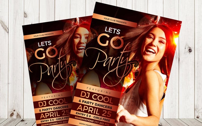 Free Cool Party Flyer Template PSD