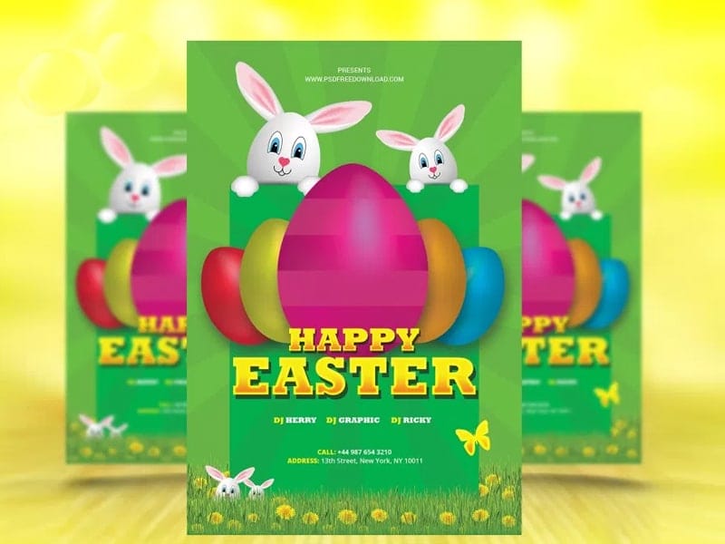 Free Easter Flyer Template PSD