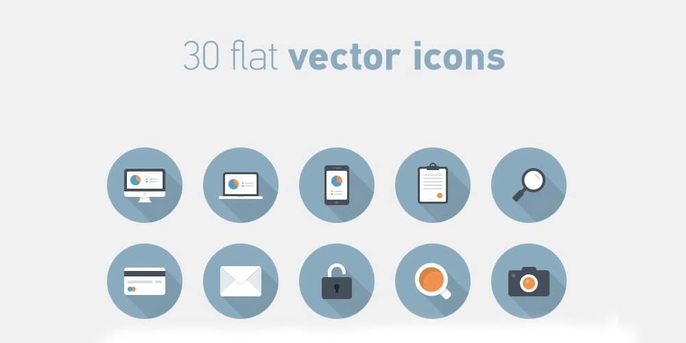 Free Flat Circular Vector Icons