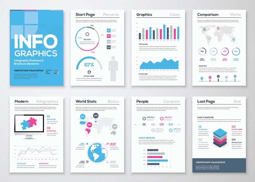 25 Best Free Infographic Elements 19 Free Infographic Brochure Template