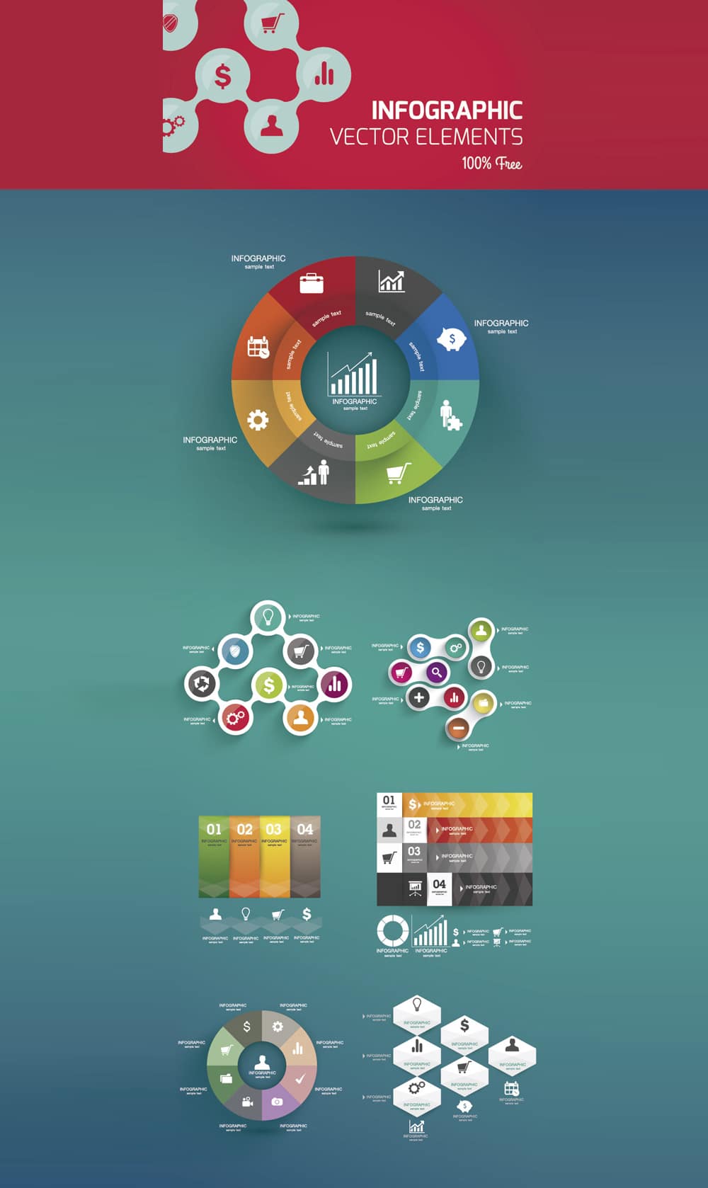 25 Best Free Infographic Elements 31 Free Infographic Design Vector Template
