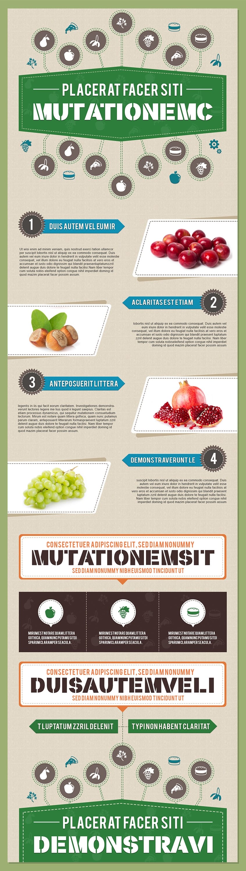 Free Infographics PSD Template in Food and Nutrition