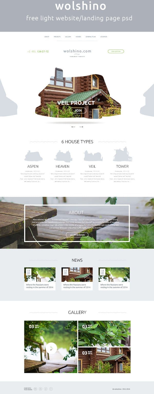 Free Landing Page Template PSD