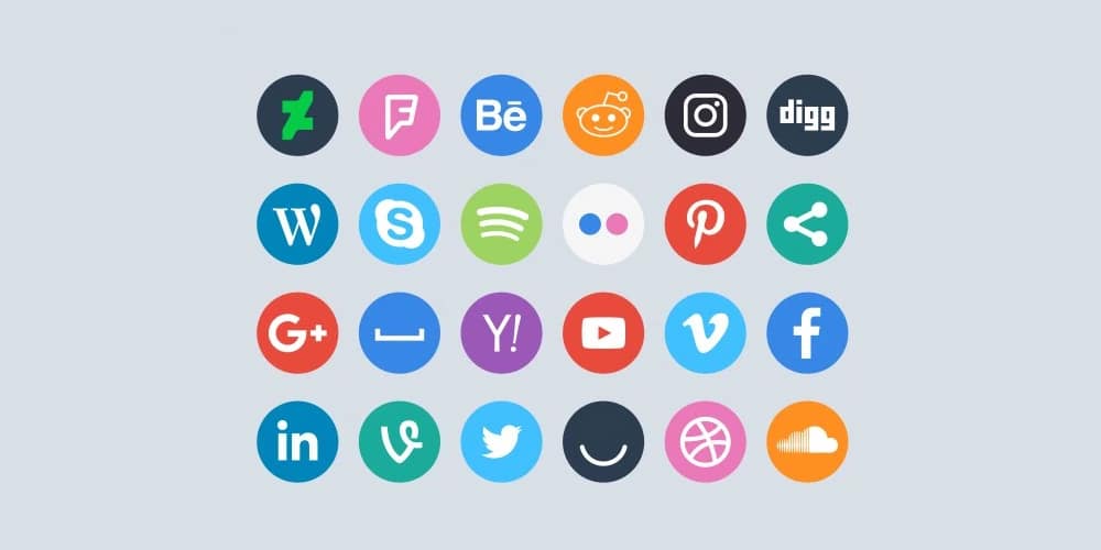 Free Social Circle Icons