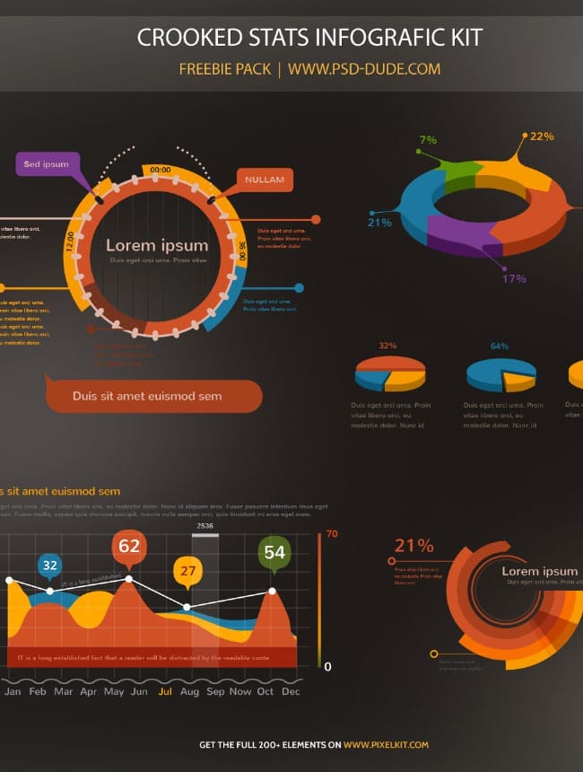25 Best Free Infographic Elements 21 Free Stats Infographic PSD