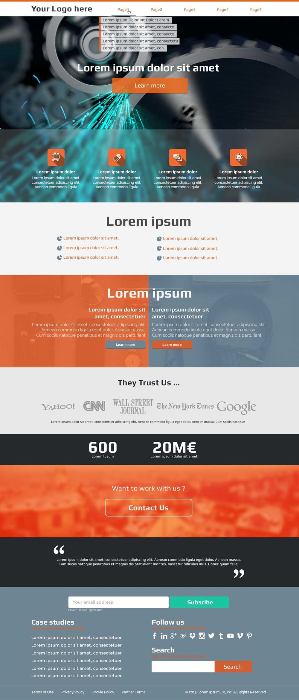 Free Web Template PSD