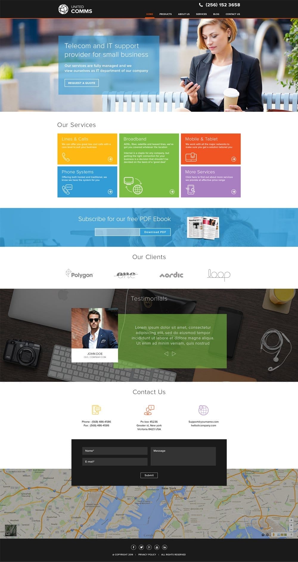 Free Web Template PSD