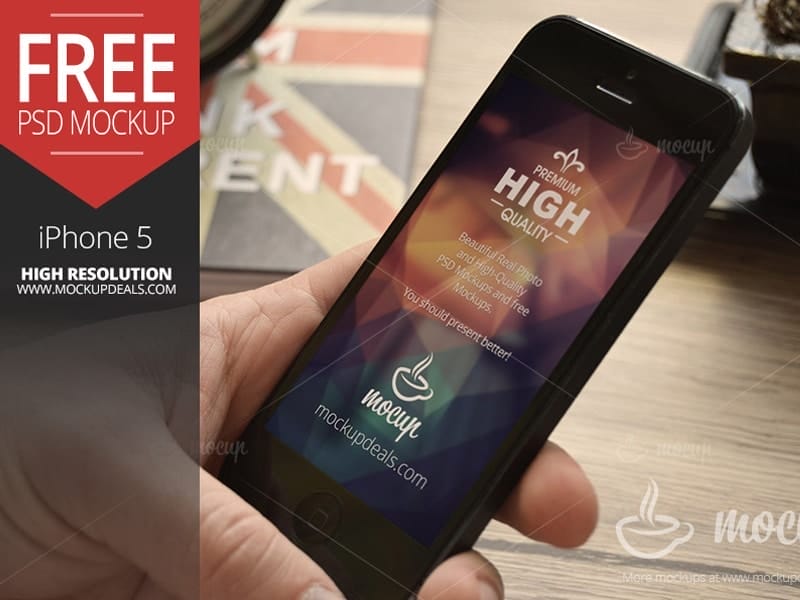 Free iPhone 5 Mockup PSD