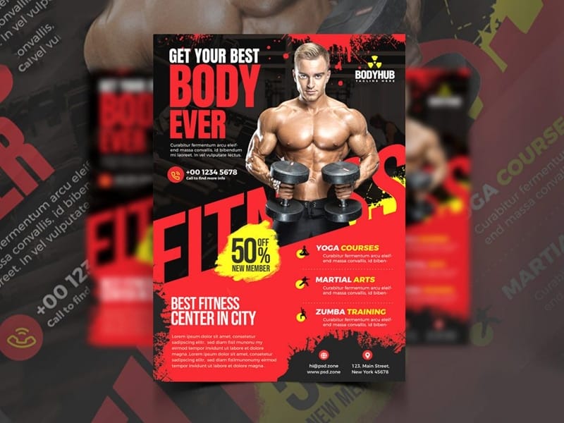 Gym Fitness Promotion Flyer