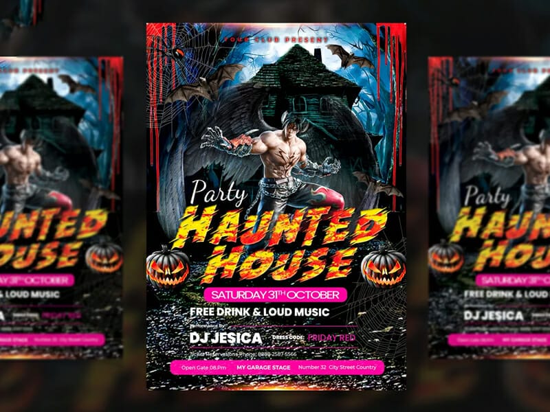 Haunted House Party Flyer