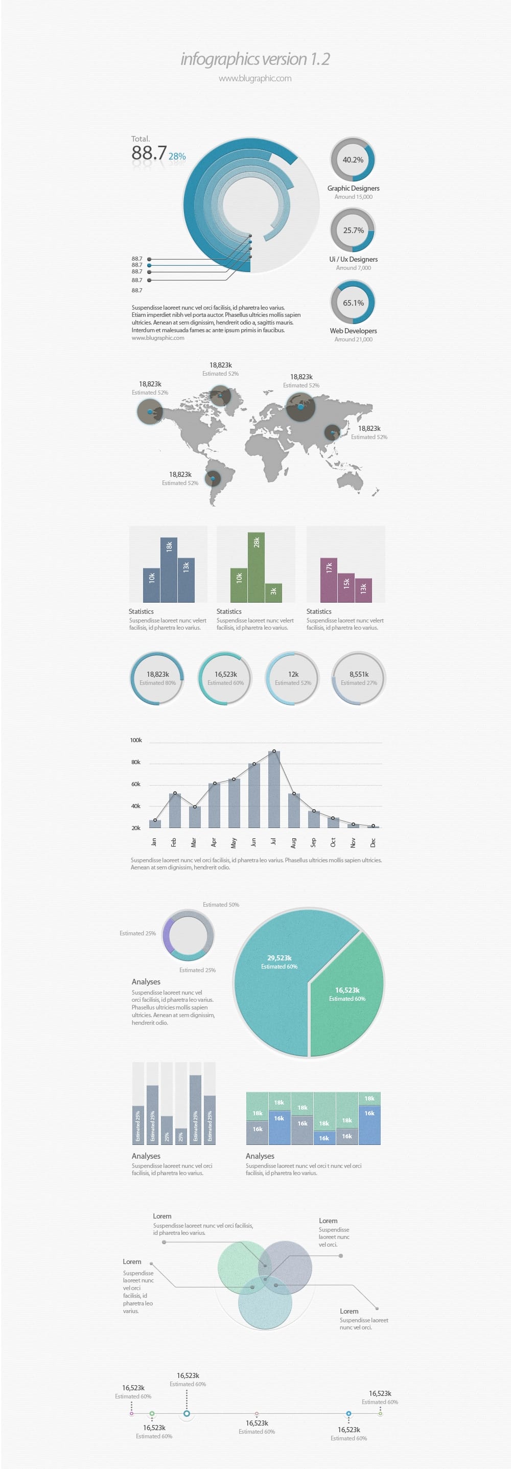25 Best Free Infographic Elements 26 Infographic UI Elements PSD