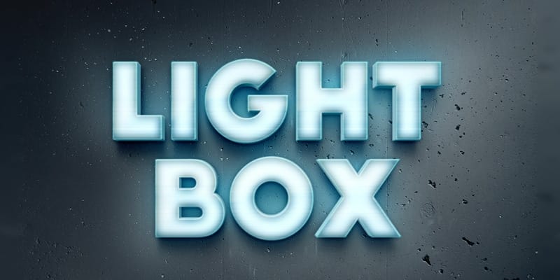 Lightbox Text Effect