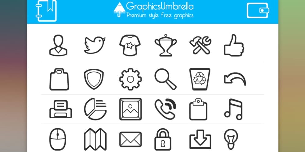 Line Web2 0 Icons PSD