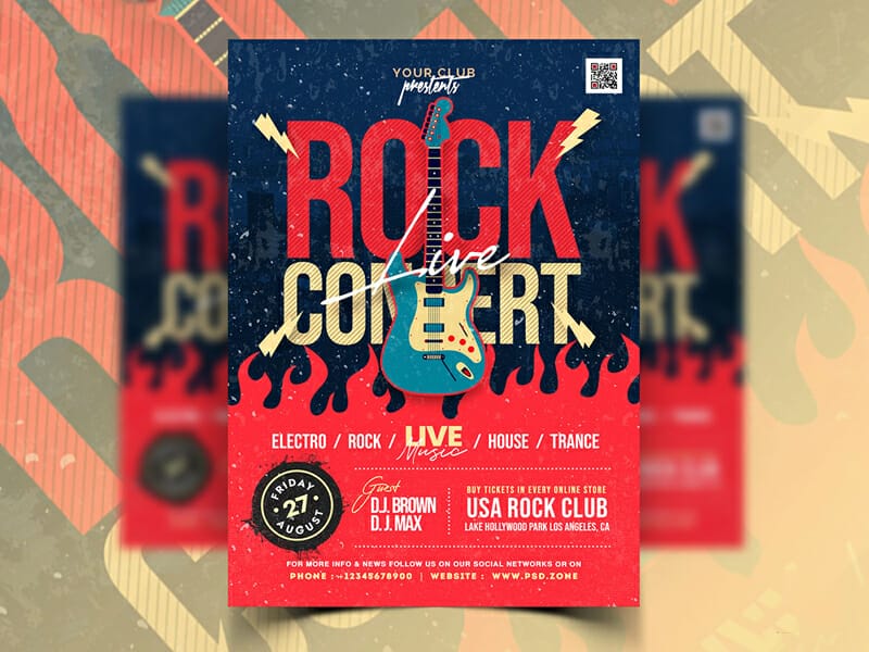 Live Rock Concert Event Flyer