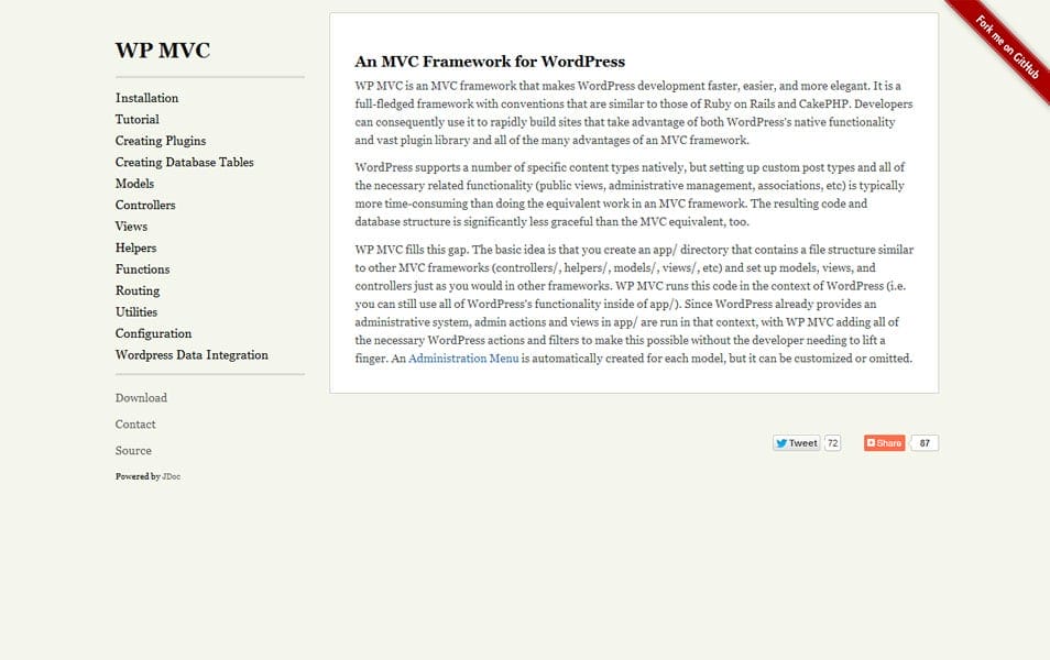 MVC Framework for WordPress