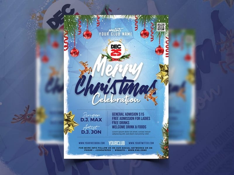 Merry Christmas Celebration Event Flyer