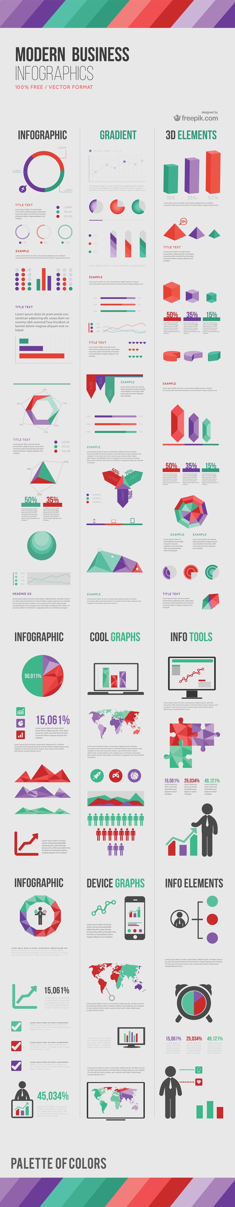 25 Best Free Infographic Elements 29 Modern Business Infographic Elements
