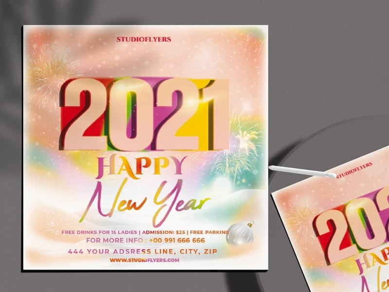 New Year 2021 Flyer Template