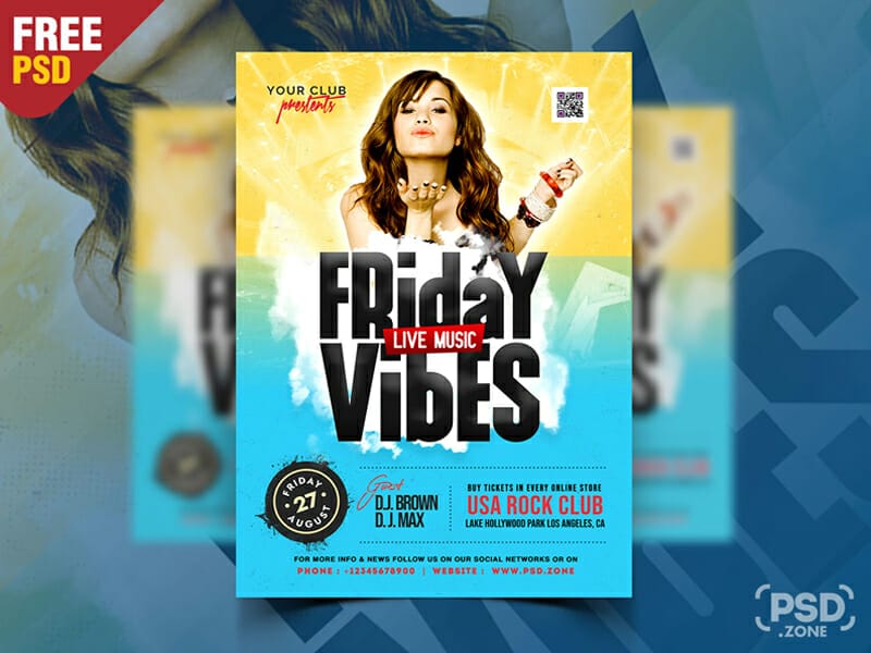 Nightclub Friday Party Flyer Template