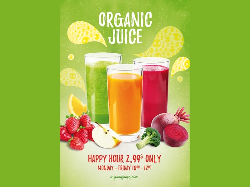 Organic Juice Flyer Template