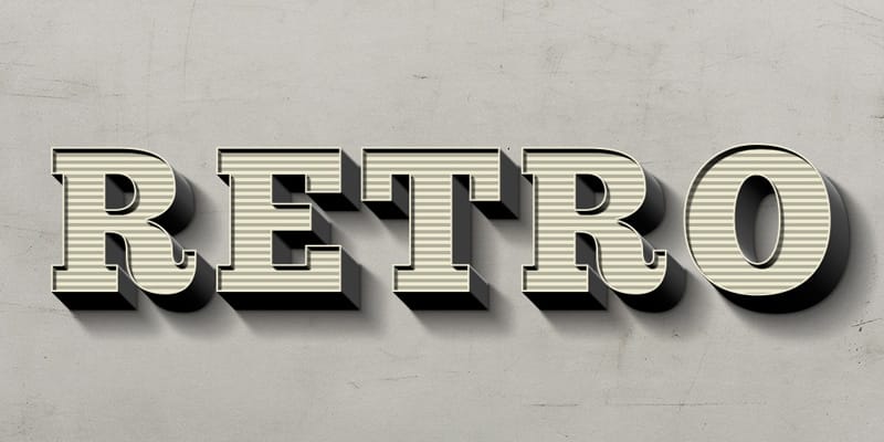 Retro Text Effect