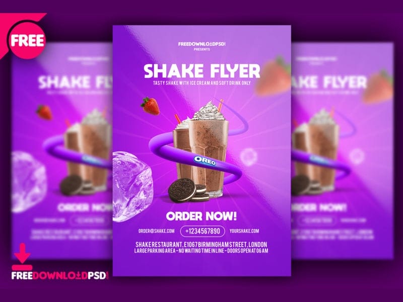 Shakes Flyer Template PSD