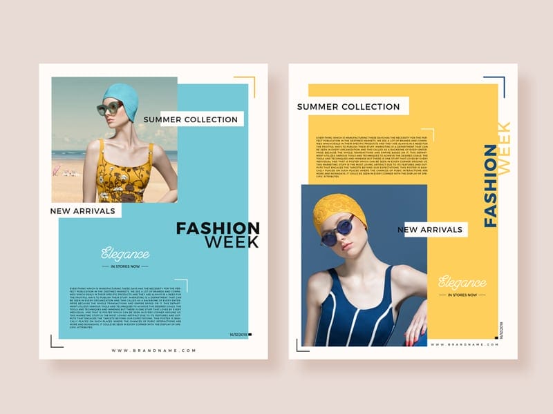 Summer Collection Fashion Flyer Templates