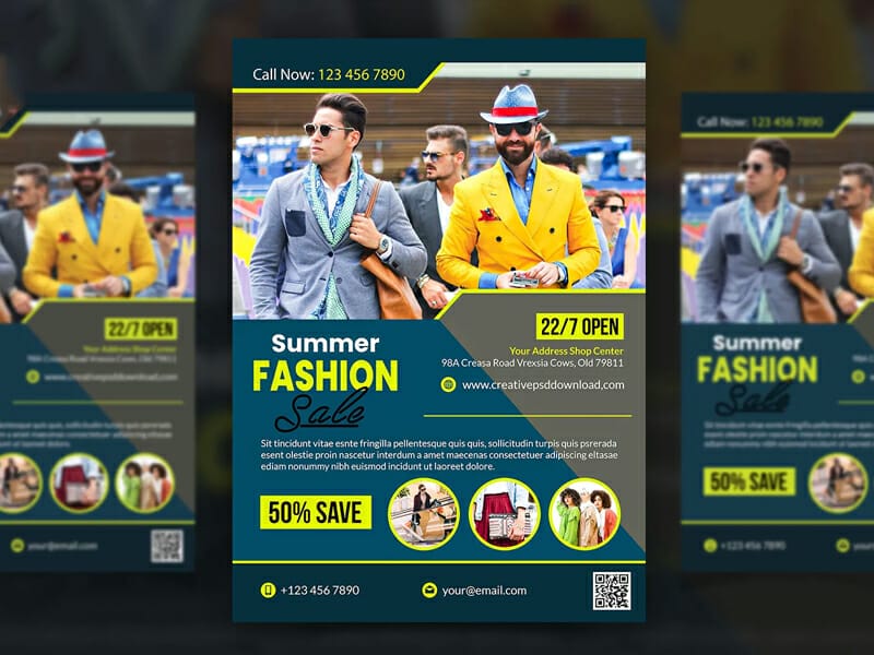 Summer Fashion Sale Flyer Templates
