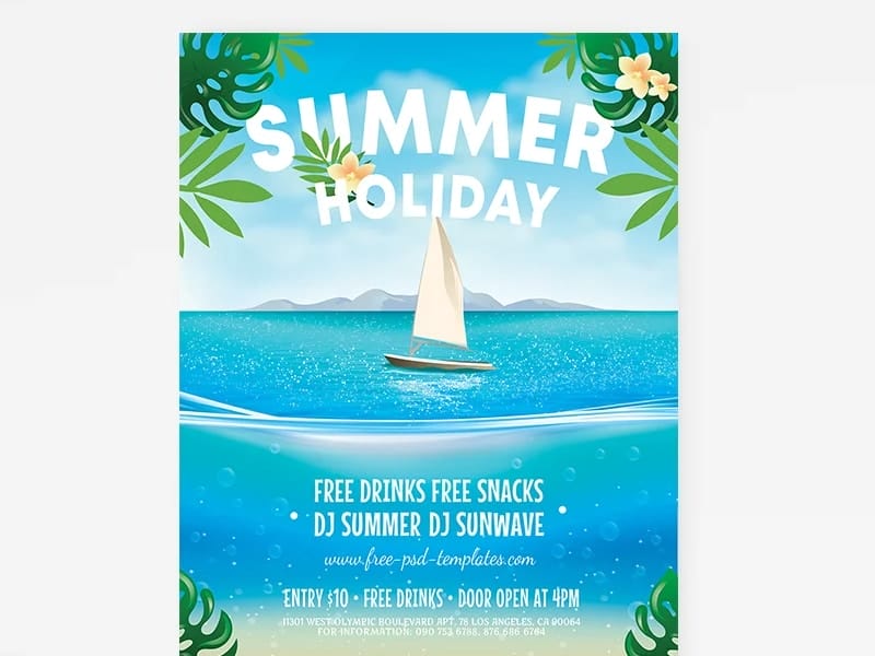 Summer Holiday Flyer Template