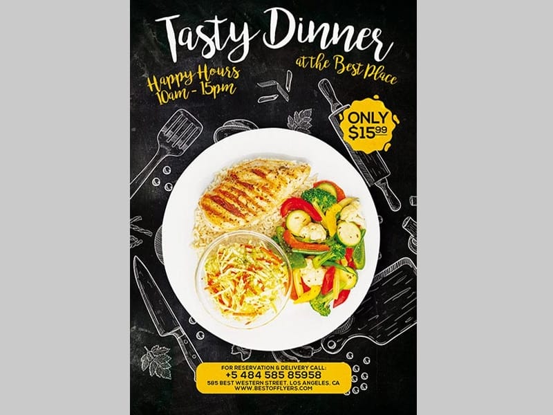 Tasty Dinner Poster Template