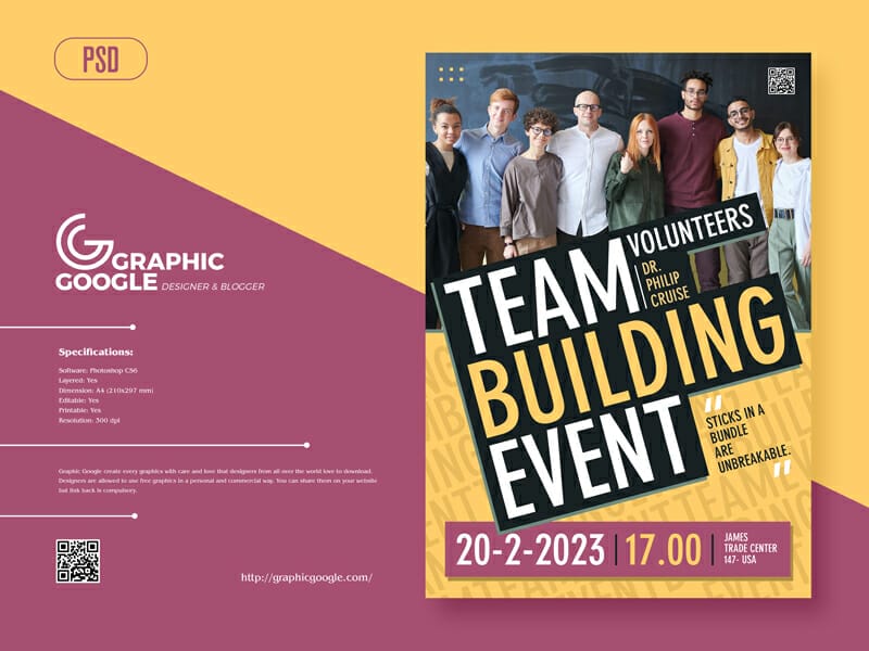 Team Building Event Flyer Design Template