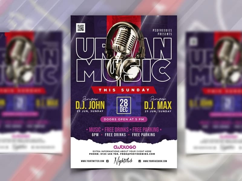 Urban Music Party Flyer Template