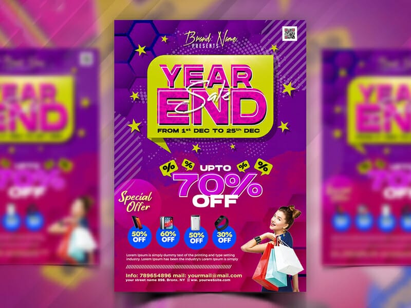 Year End Sale Flyer Template