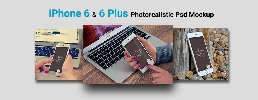 iPhone 6 & 6 Plus Photorealistic Mockup PSD