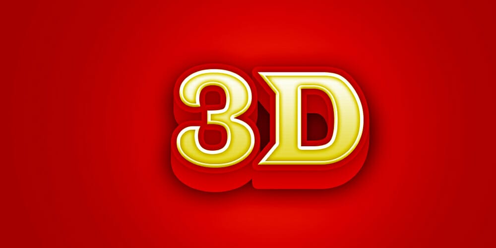 Latest Free Photoshop Text Styles & Effects 39 3D Text Effect