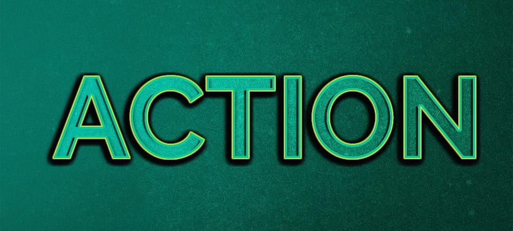 Action Text Effect PSD