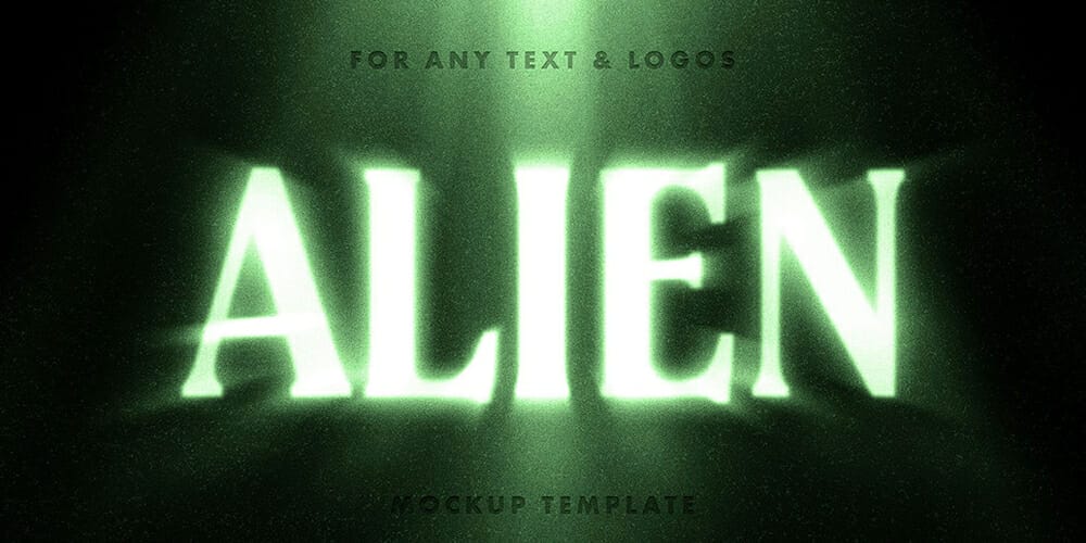 Latest Free Photoshop Text Styles & Effects 26 Alien Glow Text Effect