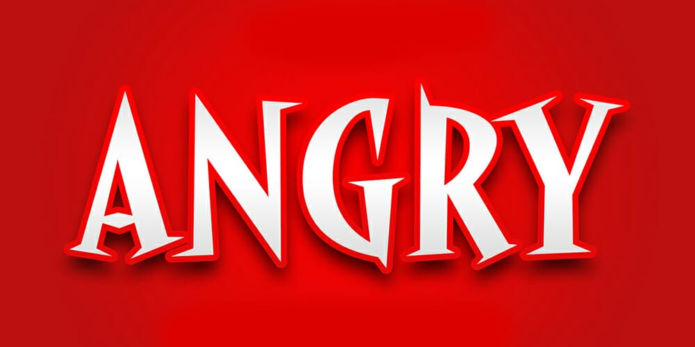 Latest Free Photoshop Text Styles & Effects 58 Angry Text Effect