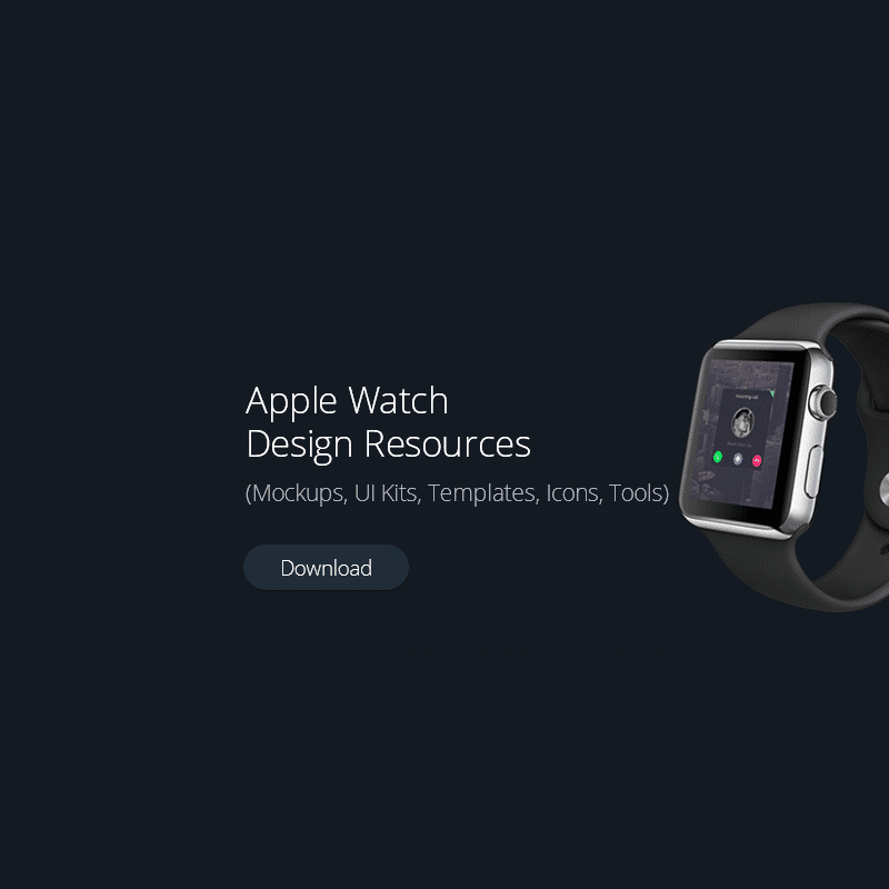 100+ Apple Watch Design Resources (Mockups, UI Kits, Templates, Icons, Tools)