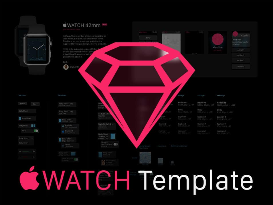 Apple Watch GUI Sketch Template