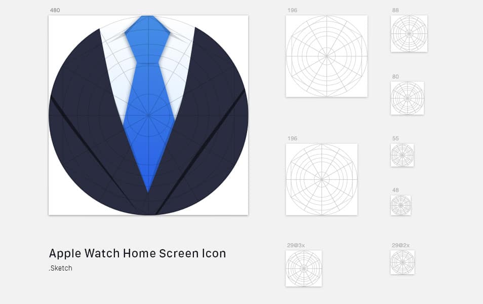 Apple Watch Home Screen Icon Sketch Template